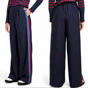 Pants La Ligne‎ for Target Side Stripe Wide Leg Plus Size 1X Trousers Navy/Red